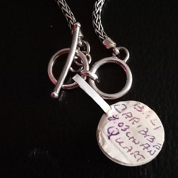 BALI LEGACY STERLING SILVER AND 18k GOLD CARIBBEAN BLUE QUARTZ Y-NECKLACE - Picture 5 of 9